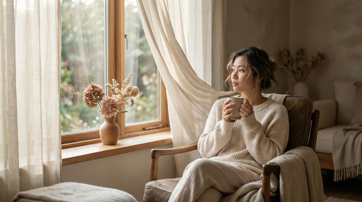 蘑菇视频品牌形象，女性疗愈生活场景，www.k7qk8tm8.cn